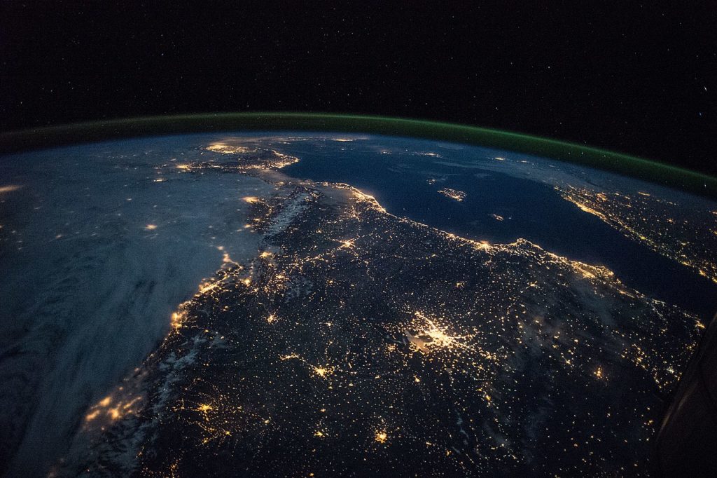 NASA photo of the Earth at night as seen from space