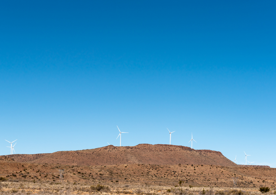 30 wind farms in South Africa at various stages of construction.