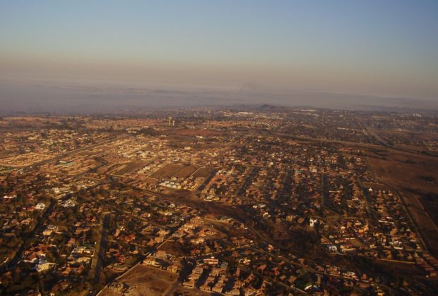 An aerial view of many house in Mpumalanga province