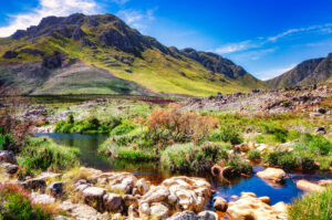 Mountains and stream of South Africa's Kogelberg Nature Reserve, part of the biosphere