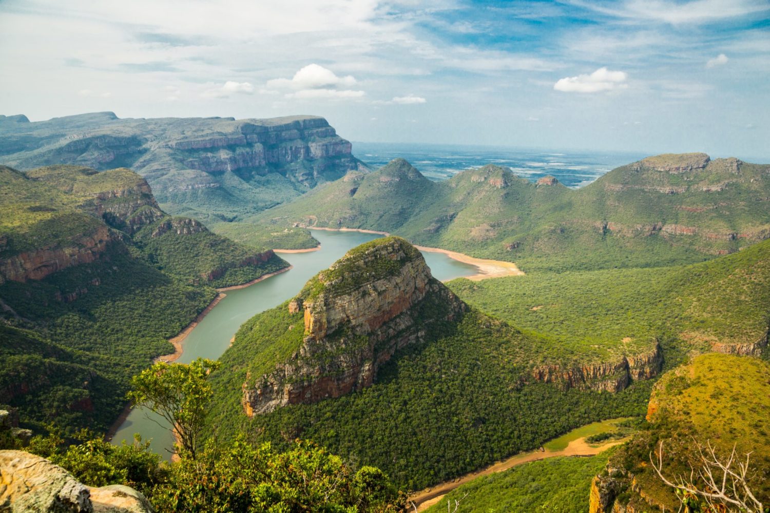 Aerial view of World's End, Blyde River Canyon